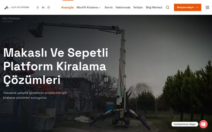 Alfa Platform — kurduğumuz web sitesi